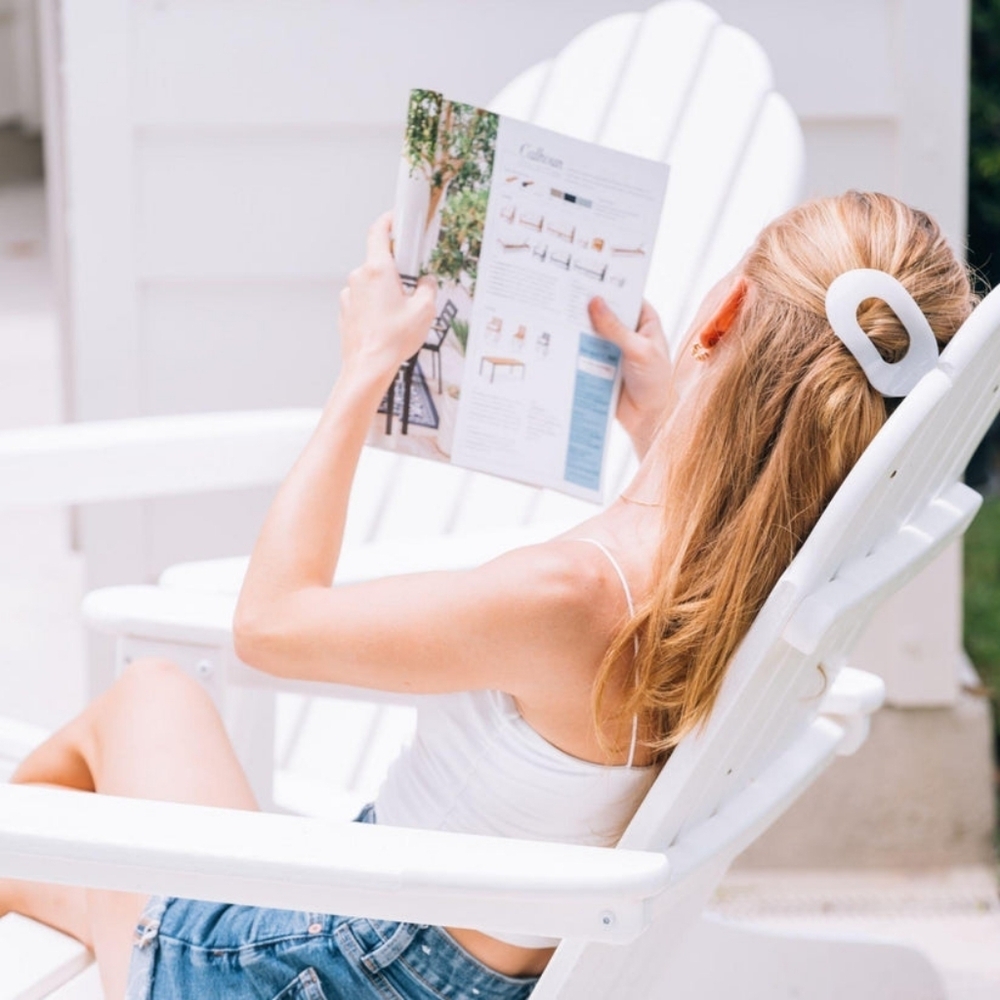 Teleties Coconut White Small Flat Round Hair Clip